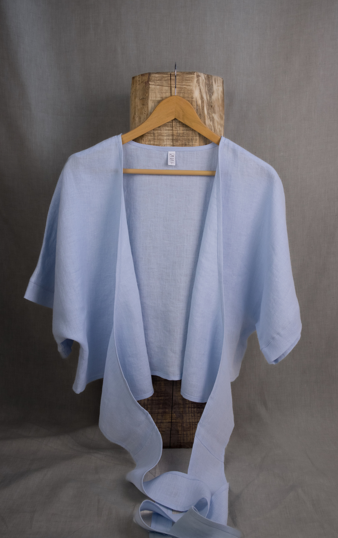 Ready to ship Sky blue Wrap Top