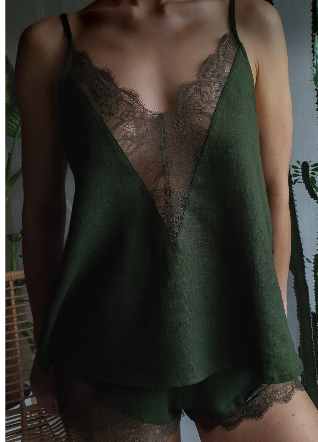 Soft Linen V Pajama Set | Natural & Relaxing Sleepwear