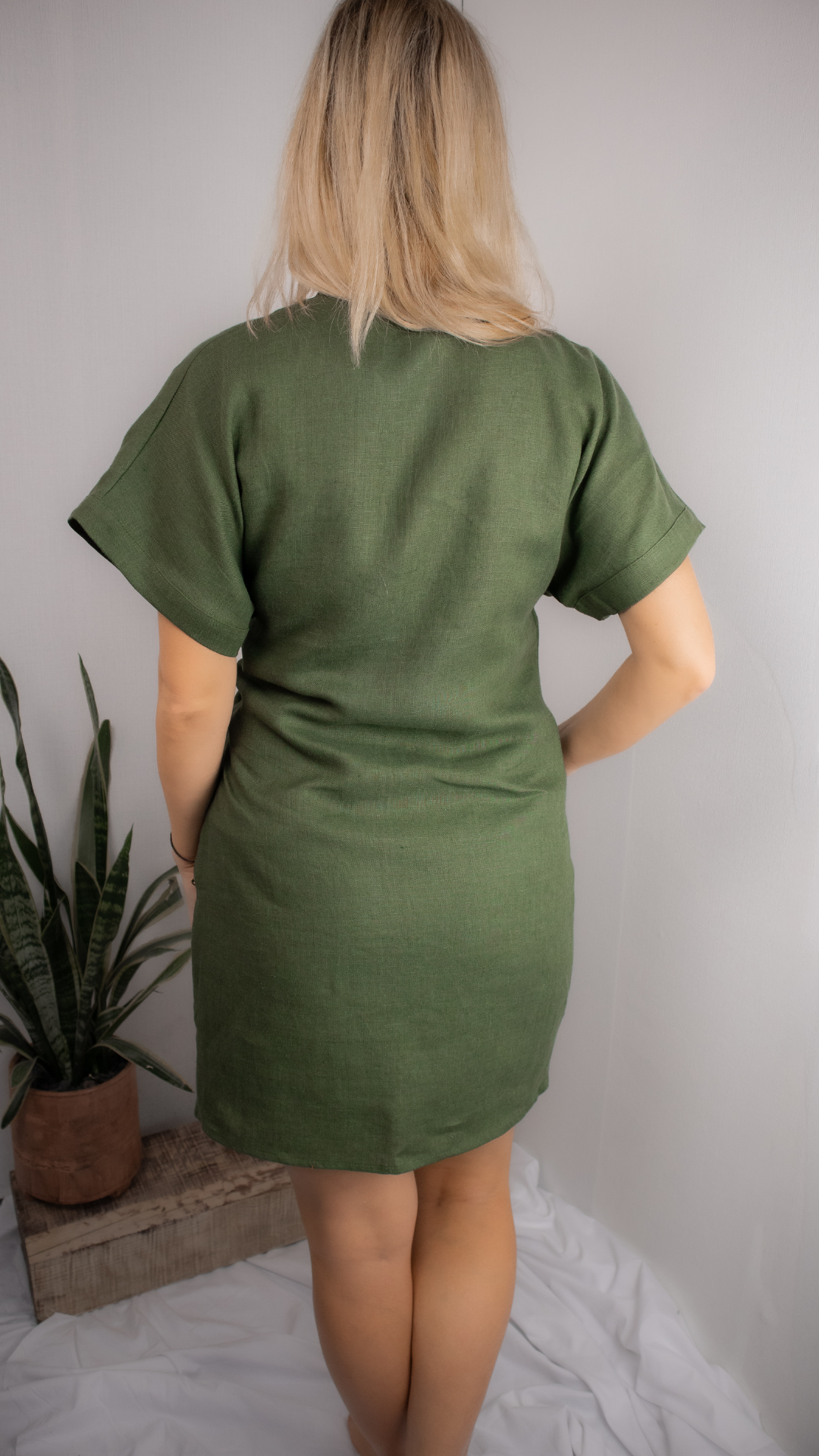 Linen  Wrap Dress