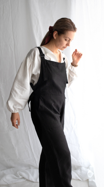 Soft Linen Jumpsuit with Pockets.