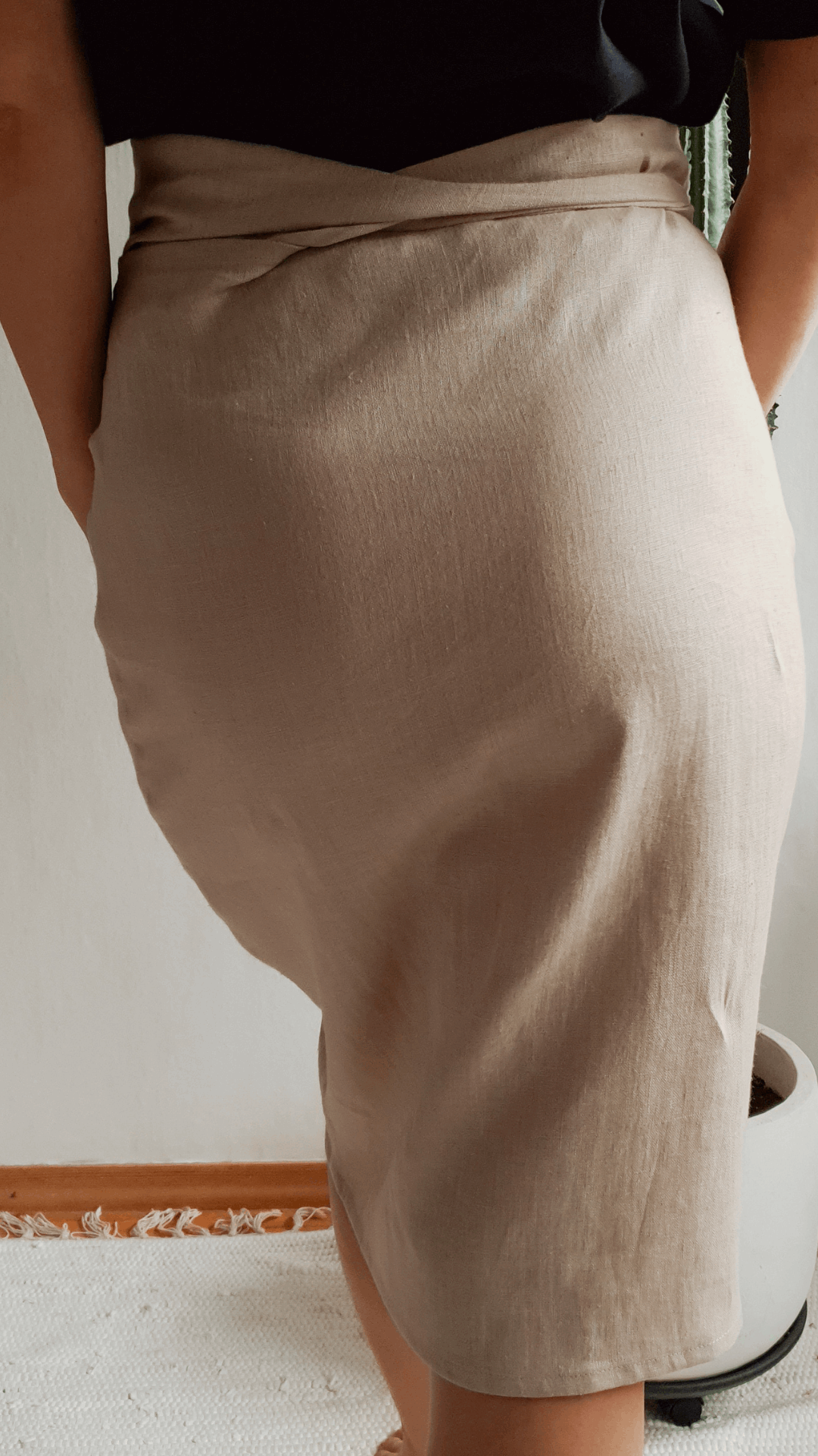 Linen Wrap Skirt