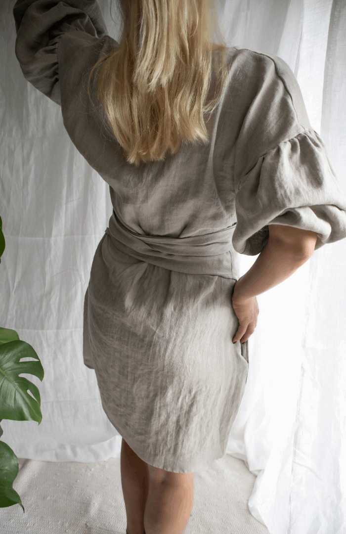 Linen Wrap Dress