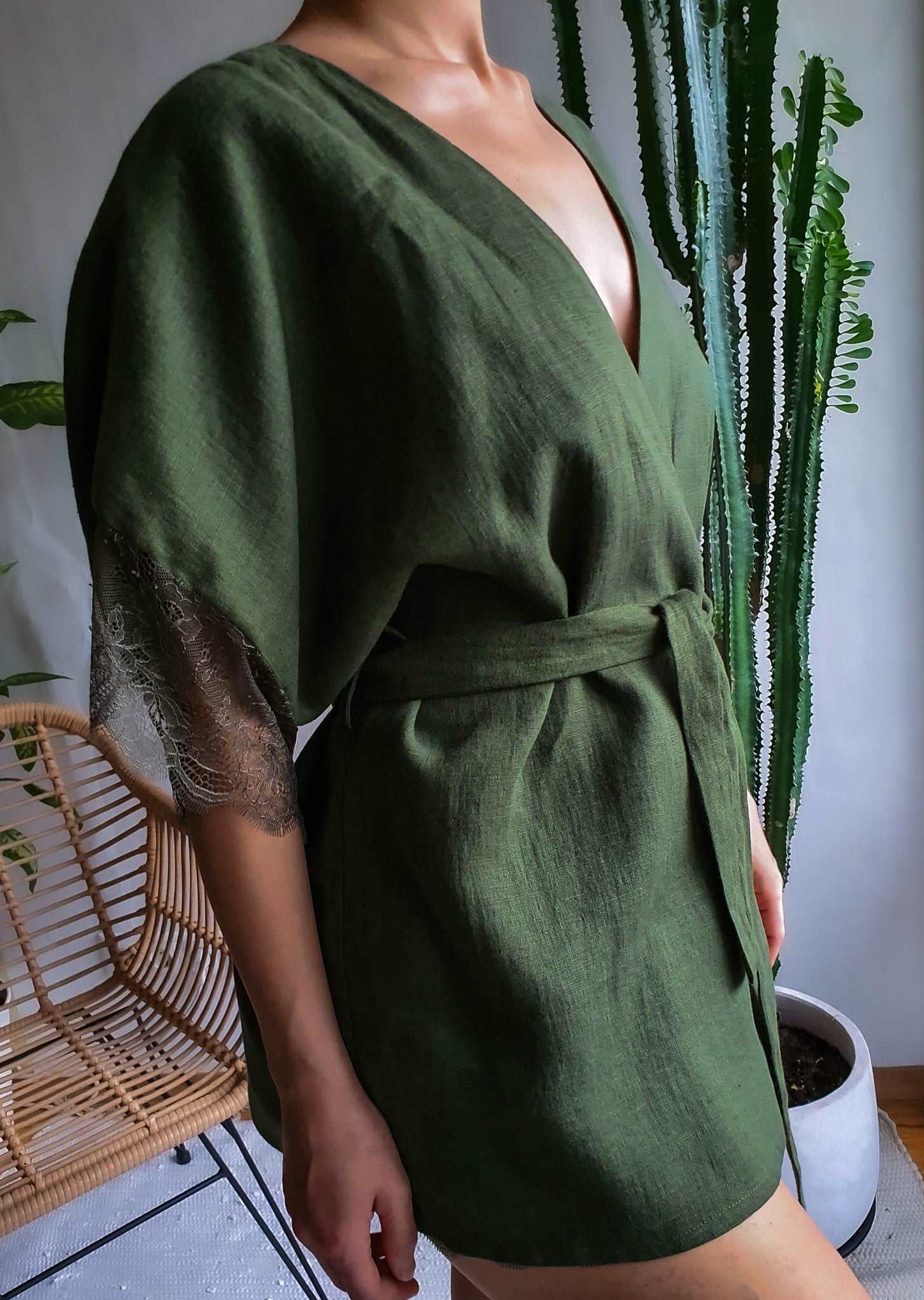 Linen Kimono Robe