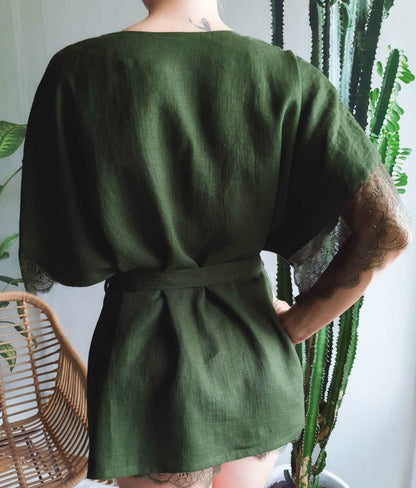 Linen Kimono Robe