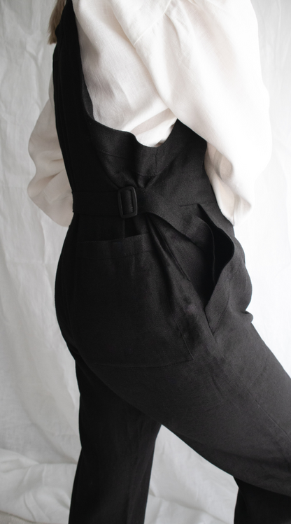 Soft Linen Jumpsuit with Pockets.