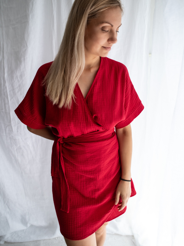 Muslin Wrap Dress