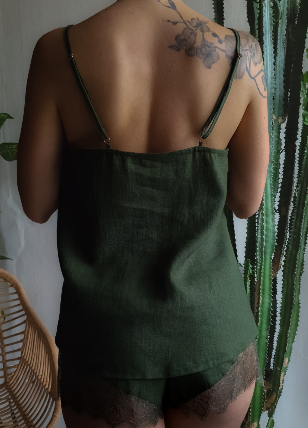 Soft Linen V Pajama Set | Natural & Relaxing Sleepwear