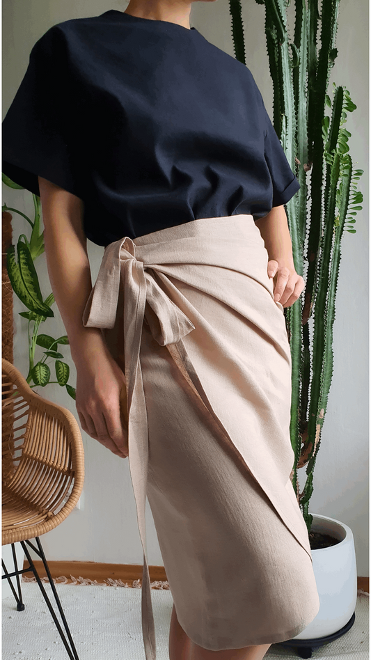 Linen Wrap Skirt