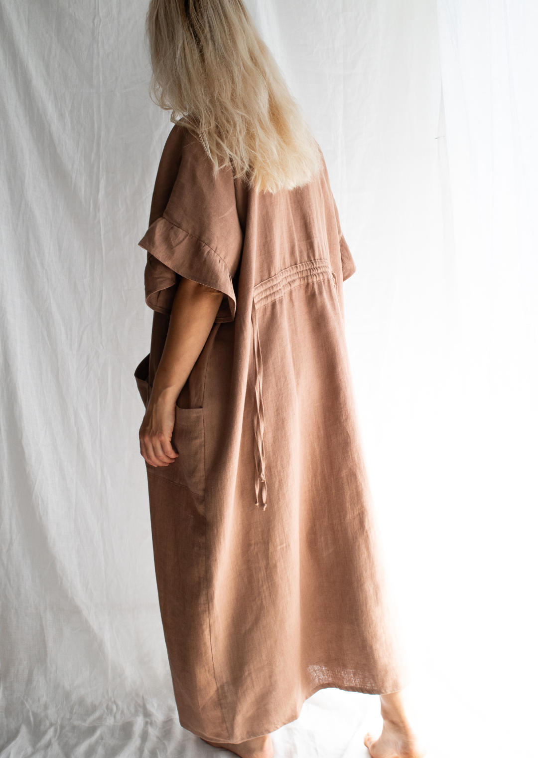 Natural Linen Kimono Robe