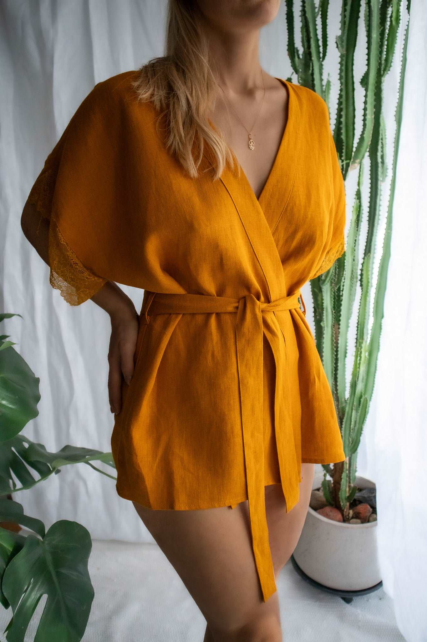 Linen Kimono Robe