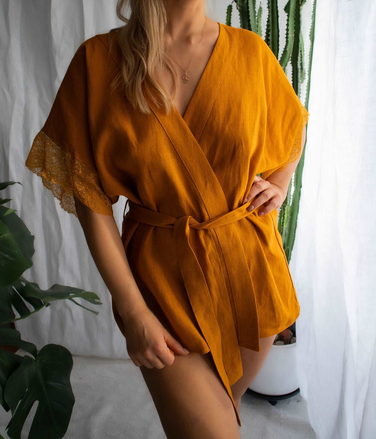 Linen Kimono Robe