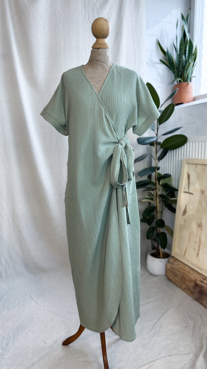 Muslin Wrap Maxi Dress