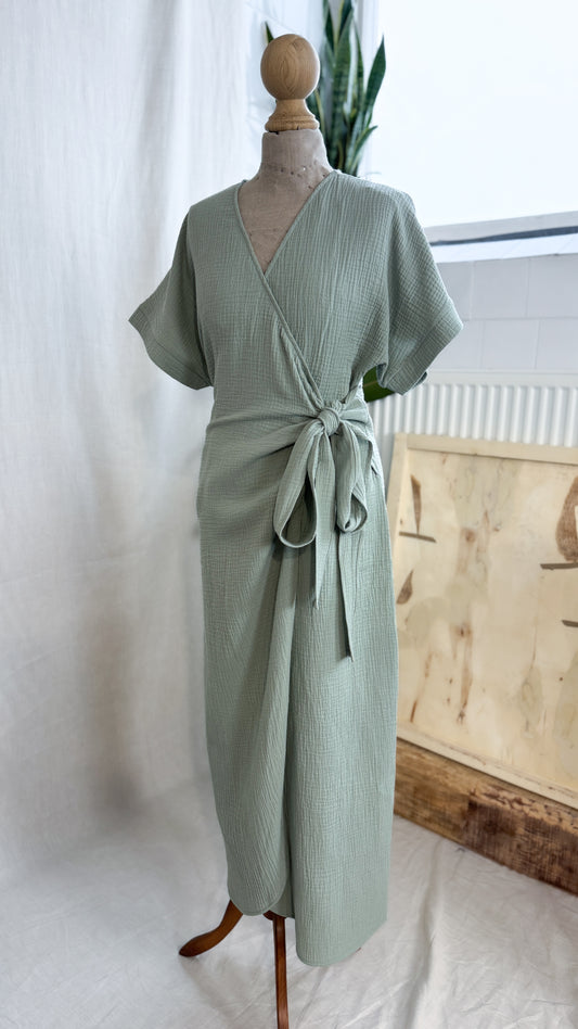 Muslin Wrap Maxi Dress