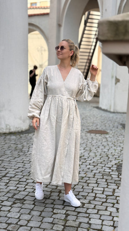 Natural Linen Boho Dress, Maxi dress