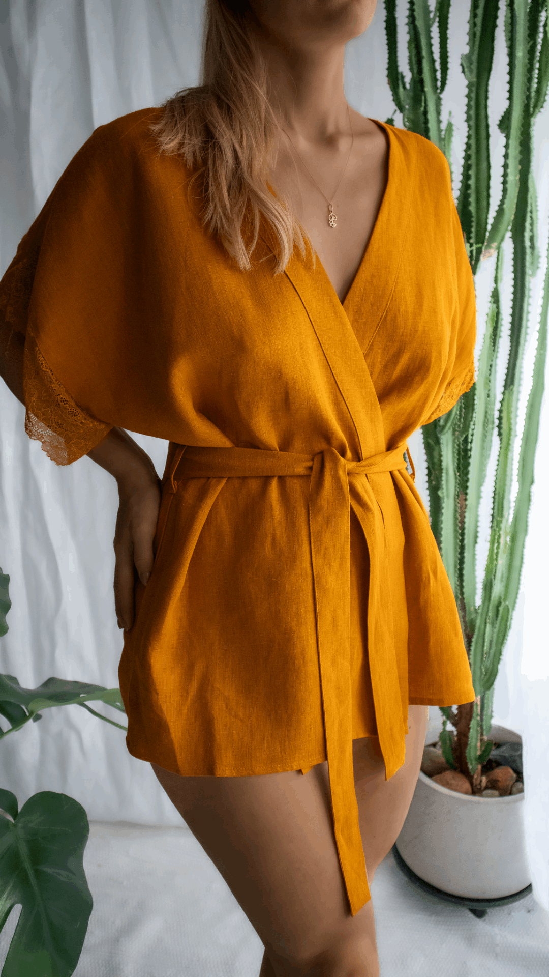 Linen Kimono Robe