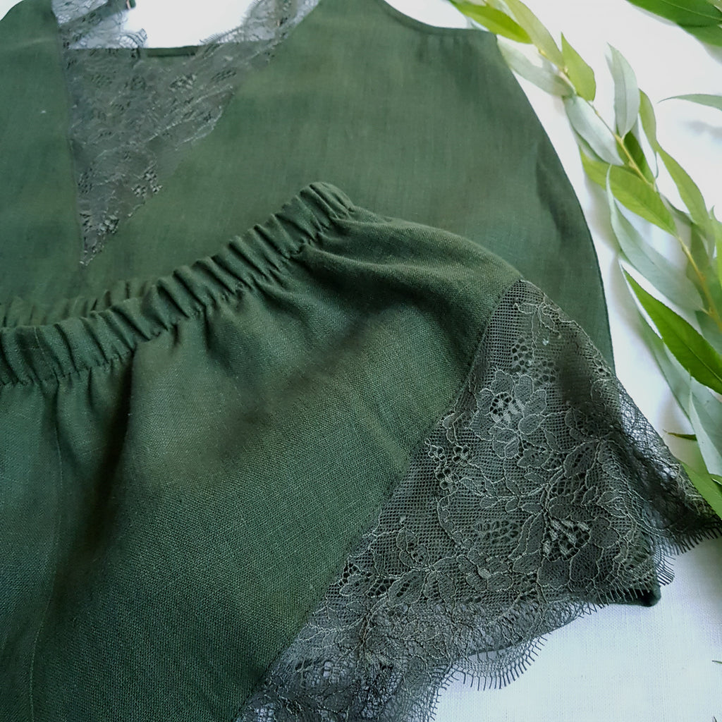 Soft Linen V Pajama Set | Natural & Relaxing Sleepwear
